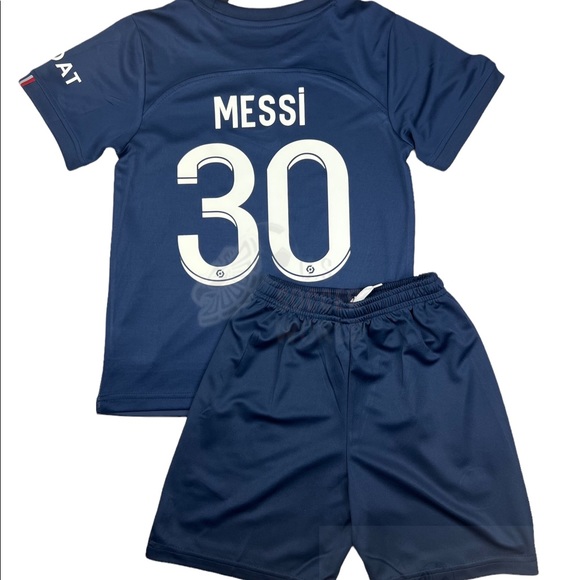 🌟 New 2022 Lionel MESSI #30 PSG Home KIDS Soccer Jersey Kit Paris - Picture 14 of 16